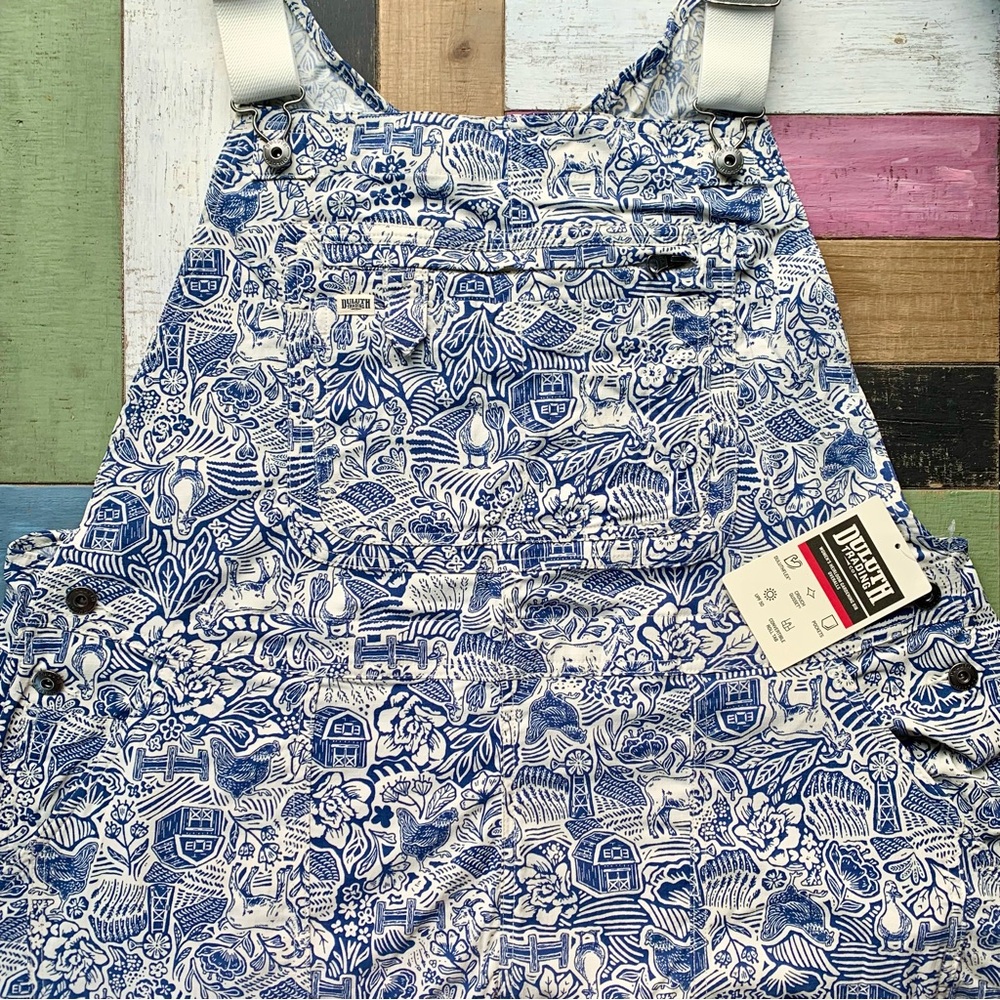 NWT Duluth XXL x33L Heirloom Gardening Bib Overalls Farm Toile Garden Outdoors